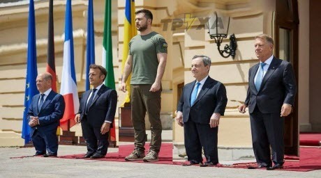 Закончилась встреча Зеленского с Макроном, Шольцем, Драги, Иоганнис