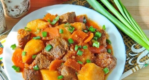 Мамины секреты "Жаркое из говядины с картофелем"