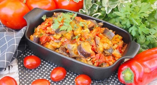 Мамины секреты "Баклажаны с перцем"